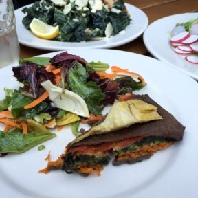 Gluten-free quiche and salad from Le Pain Quotidien